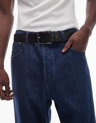 Wrangler Kabel Leather Belt With Square Buckle