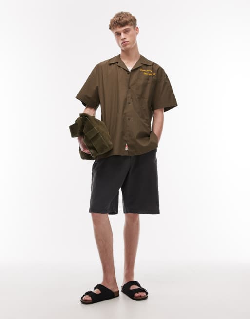 Wrangler – Kakigrön cargoskjorta med korta ärmar, 2 av 5