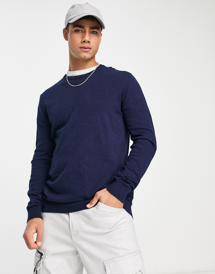 knit sweater in navy