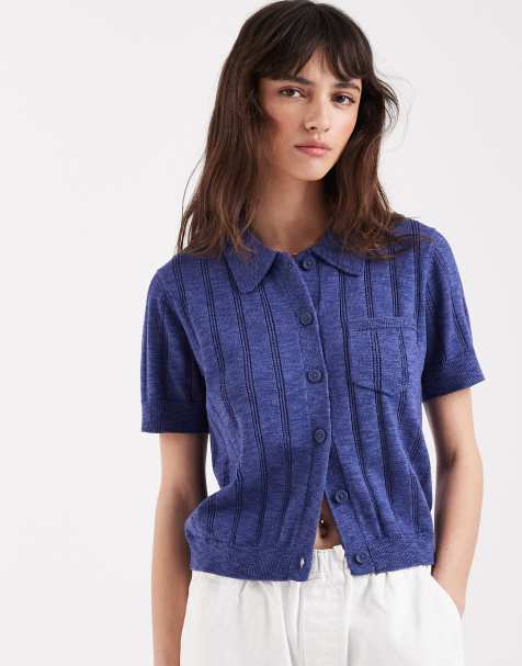 Wrangler – Kobaltowy kardigan z jedną kieszenią - view 1