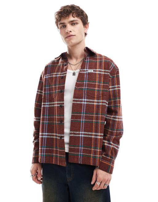 Wrangler – Koszula w brązową kratkę