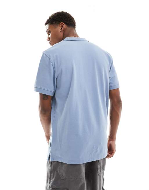 Wrangler – Kurzärmliges Polohemd in Blau, 4 von 4