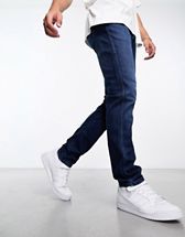 BOSS Orange Tatum BC-C tapered fit jeans in blue | ASOS