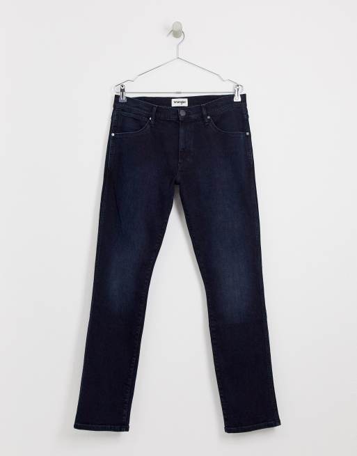 Wrangler – Larston – Czarne dopasowane jeansy ze zwężanymi nogawkami, 3 z 4