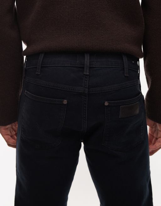 Wrangler - Larston - Jeans slim affusolati nero slavato, 5 di 5