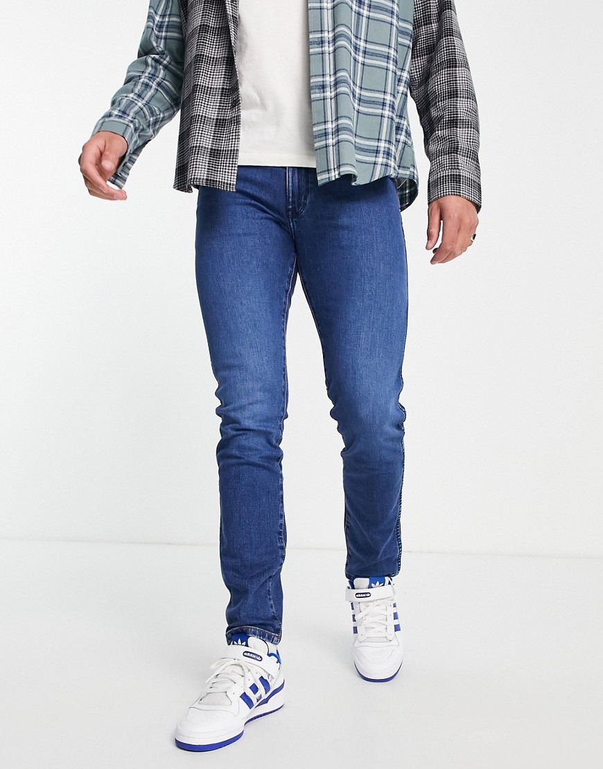 Wrangler - Larston - Slim fit jeans-Blauw