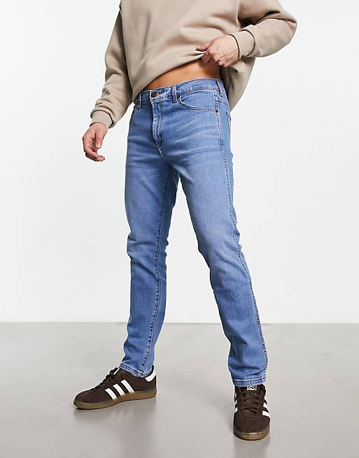 Wrangler Larston slim jeans in light blue | ASOS