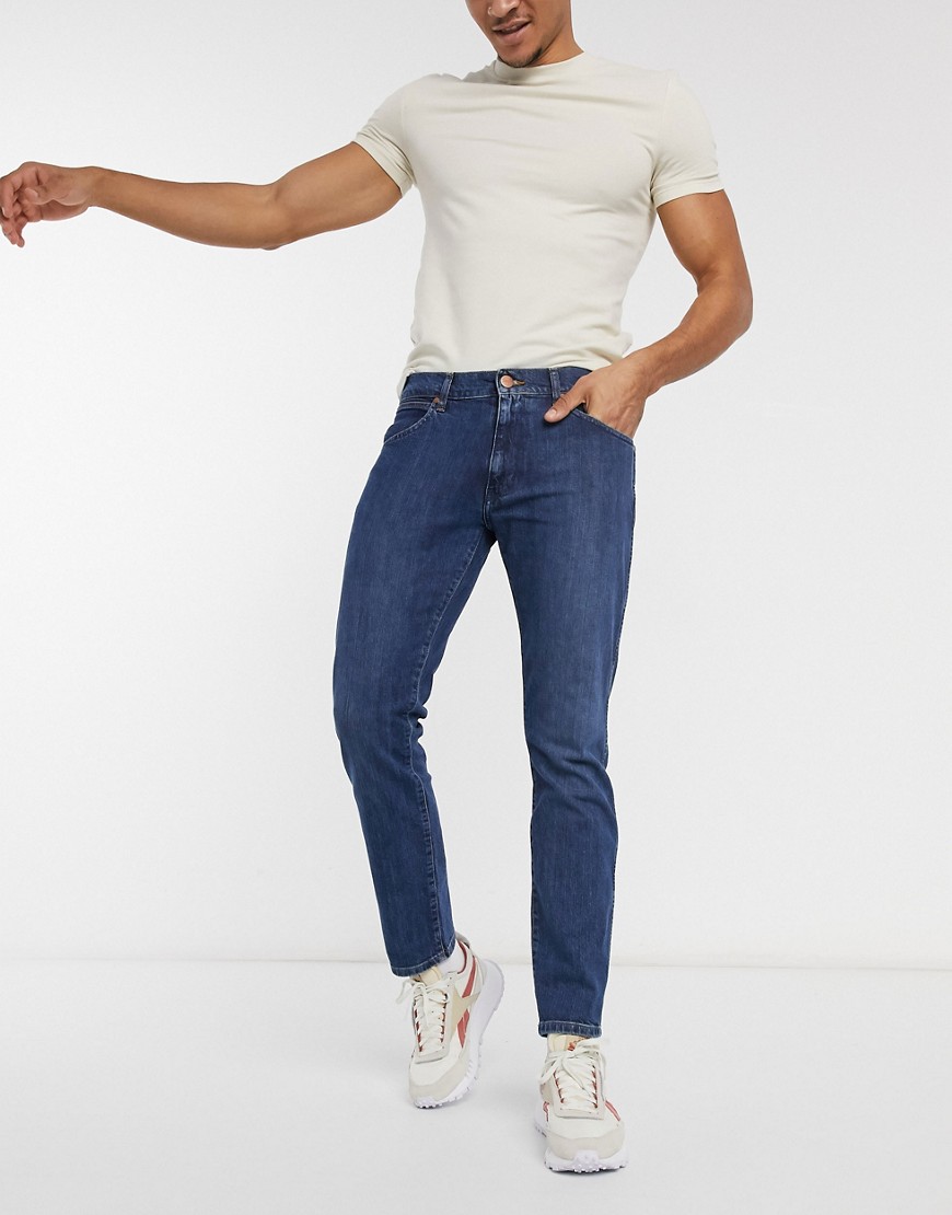 Wrangler Larston slim tapered jeans-Blue