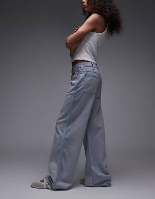 Wrangler Lightweight Wide Leg Jeans In Gray