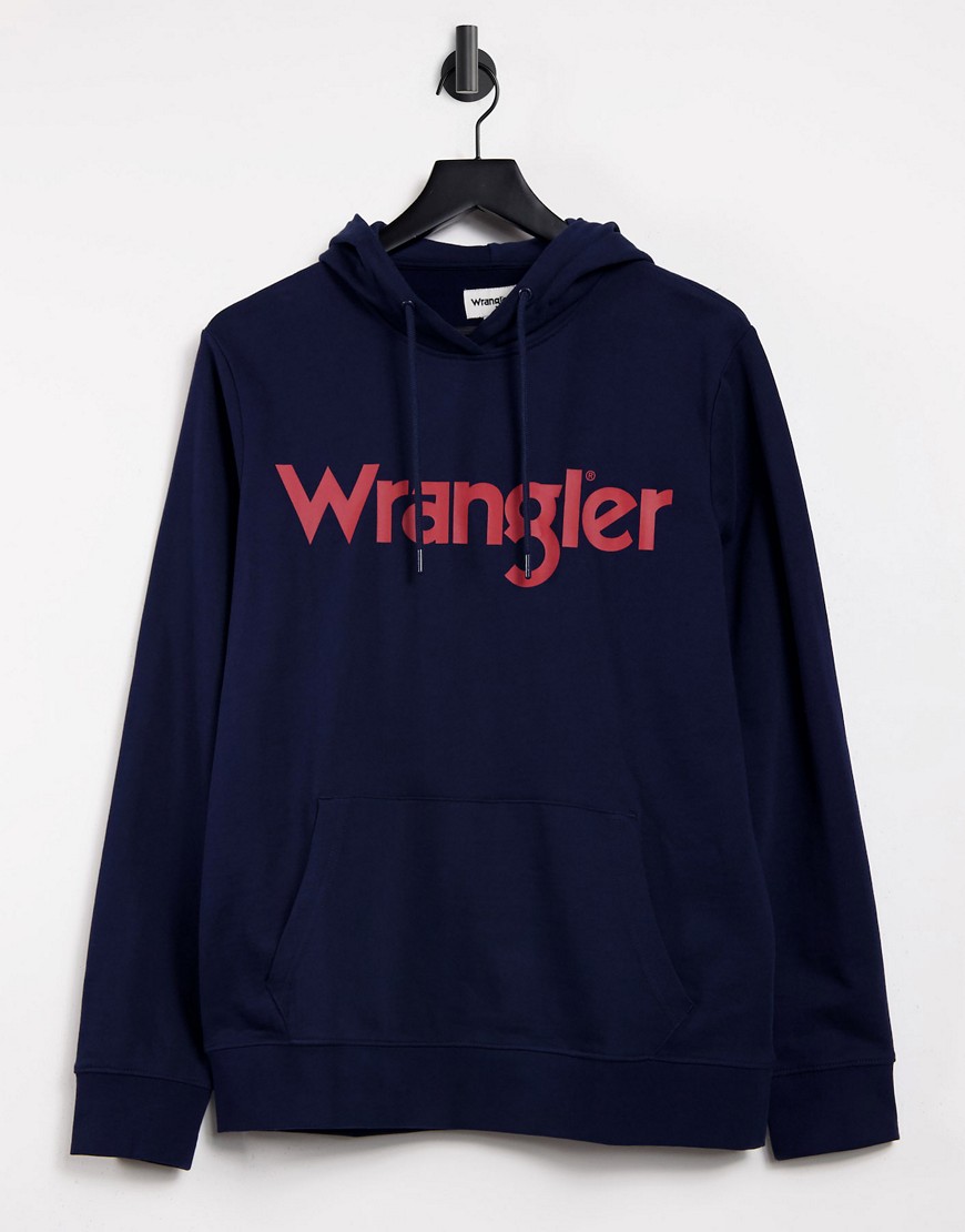 Wrangler logo hoodie-Navy