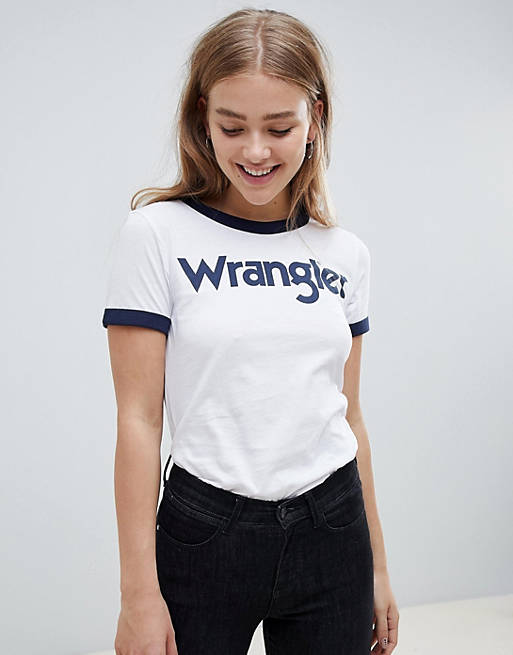 Wrangler logo ringer t-shirt