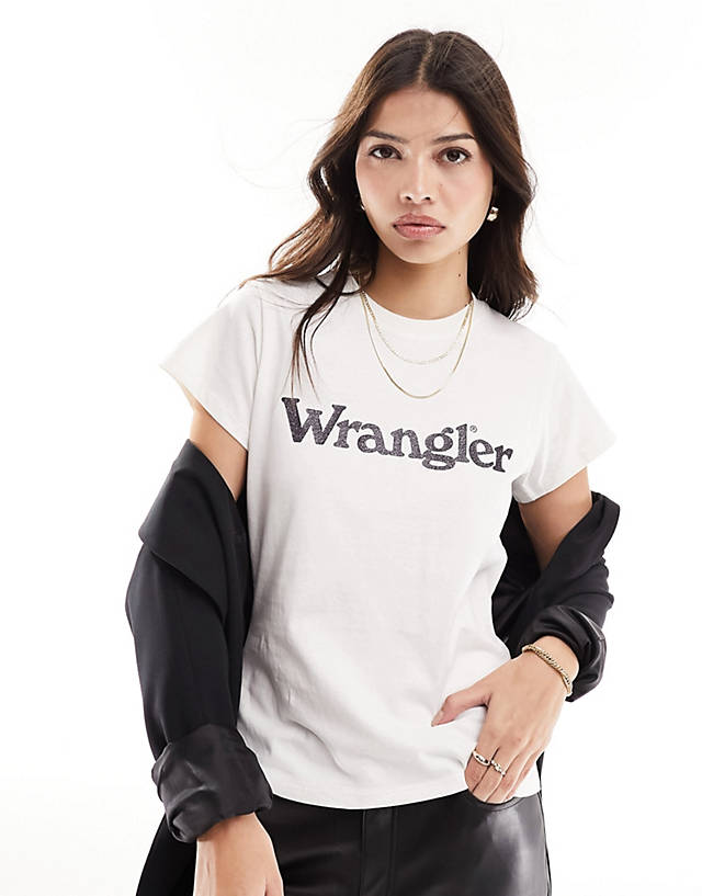 Wrangler - logo t-shirt in white