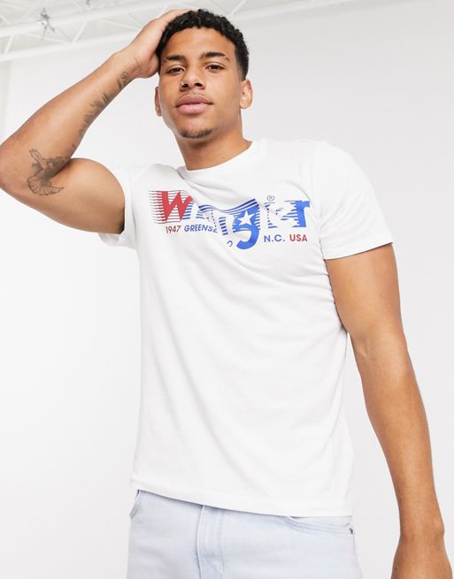 Wrangler logo t-shirt in white | ASOS