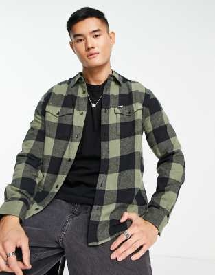 wrangler shirt green