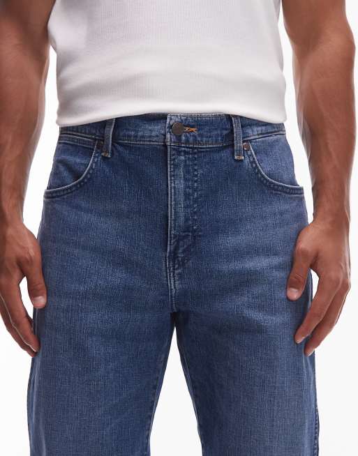 Wrangler loose bootcut jean in midwash blue, 4 of 5