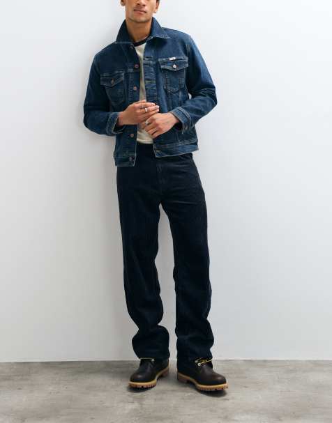 Wrangler loose straight leg jeans in dark indigo wash - view 1