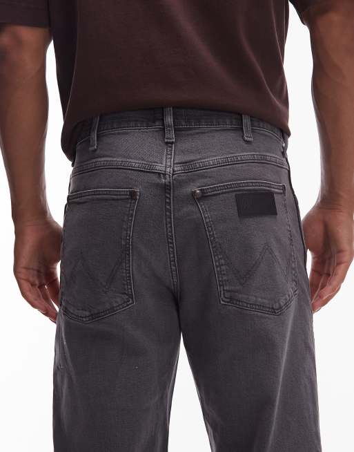 Wrangler - Losse jeans met rechte pasvorm in zwart met wassing, 5 van 5