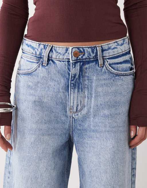 Wrangler - Losse rechte jeans met halfhoge taille in lichte wassing, 5 van 5