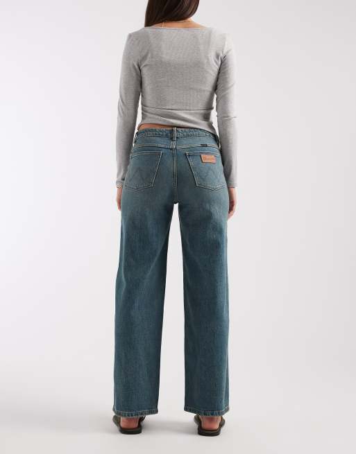 Wrangler - Losse rechte jeans met halfhoge taille in vintage wassing, 2 van 5