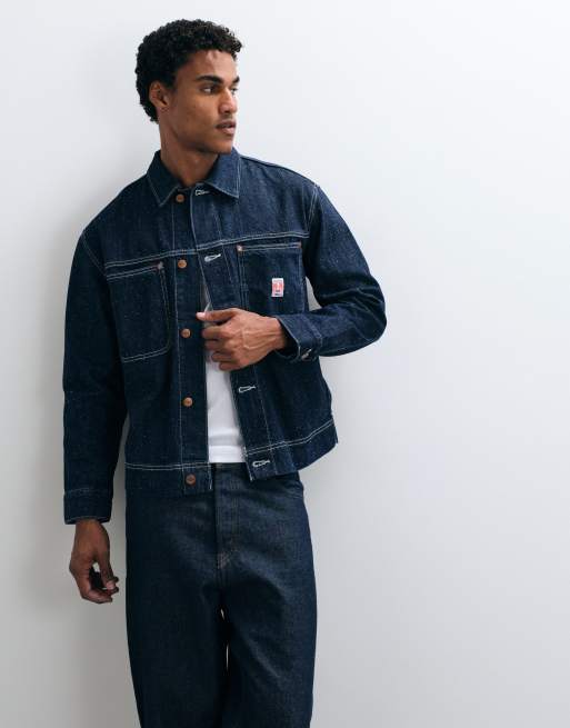 Wrangler ls overshirt in denim blue, 2 of 5