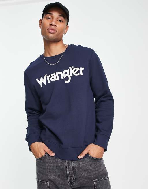 Wrangler – Marinblå sweatshirt