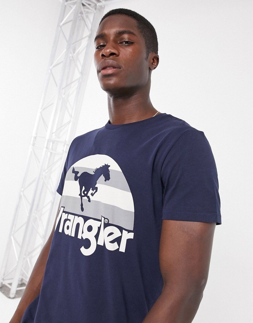 Wrangler – Marinblå t-shirt med häst