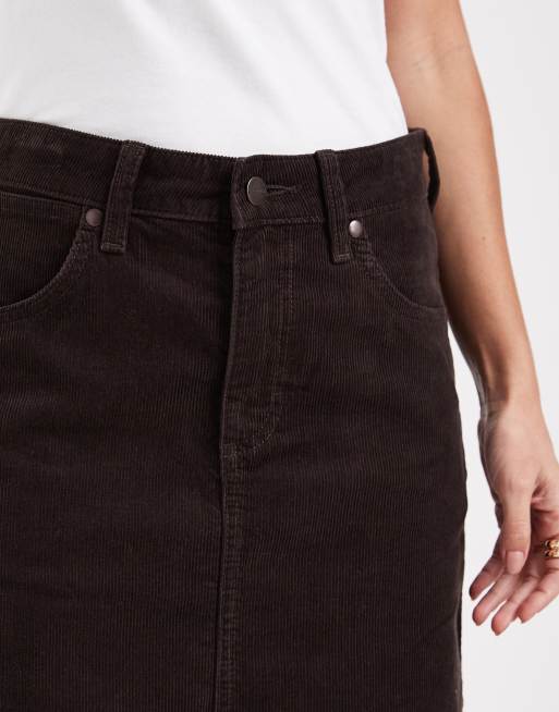 Wrangler maxi skirt in brown, 4 of 5