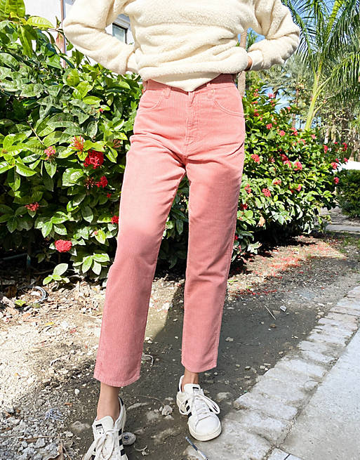 Wrangler Mom Jeans in Pink | ASOS