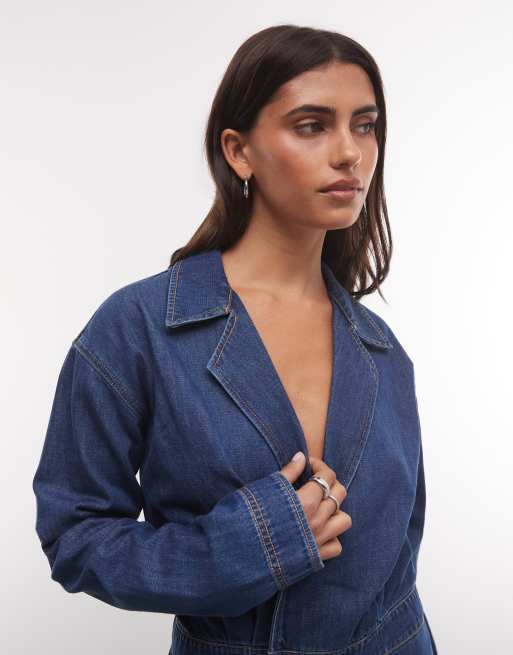 Wrangler mono vaquero de pernera ancha Canyon en azul, 2 de 4