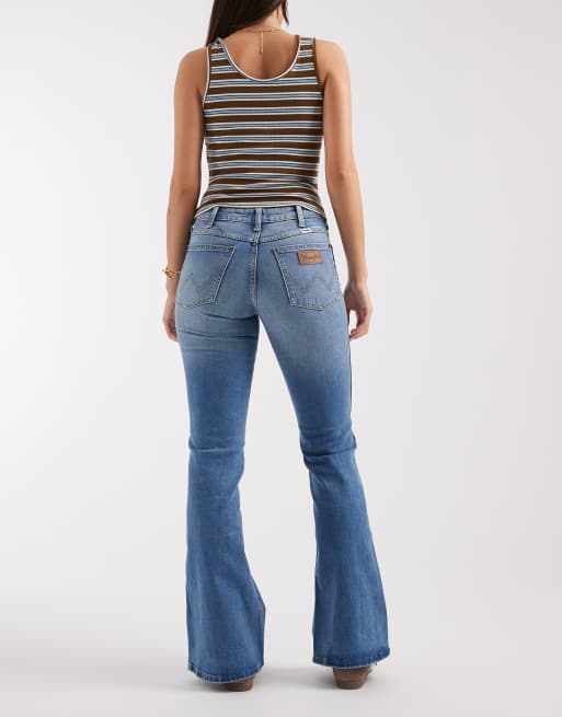 Wrangler – Montana – Mellanblå, utsvängda jeans, 2 av 5