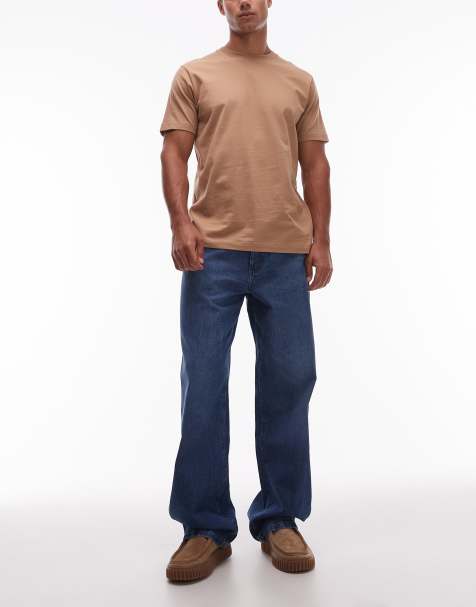 Wrangler - Mørkeblå og forvaskede jeans i løstsiddende pasform med lige ben - view 1