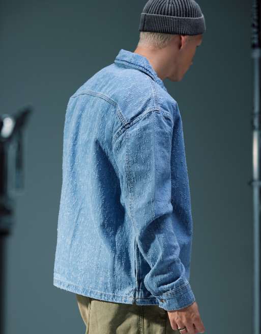 Wrangler - Novak - Chore - Ruimvallend denim jack met lichte acid wash, deel van co-ord set, 4 van 4