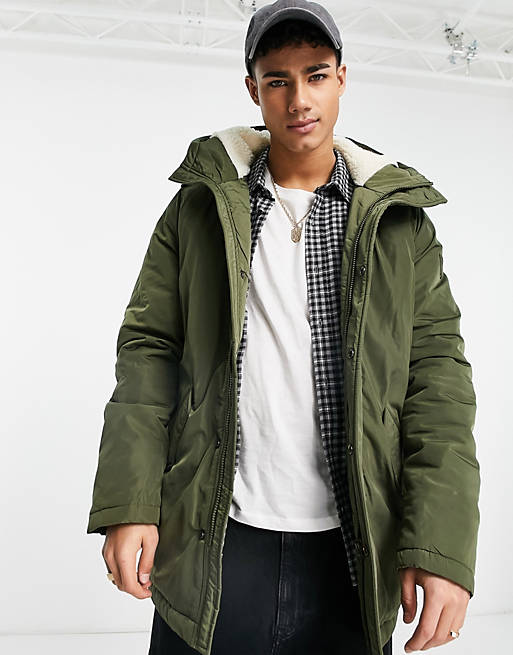 Wrangler parka jacket in green | ASOS
