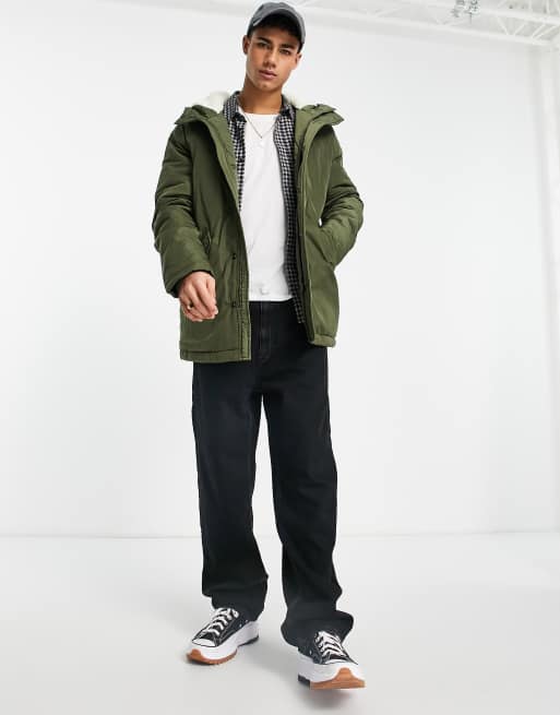 Wrangler parka jacket in green | ASOS