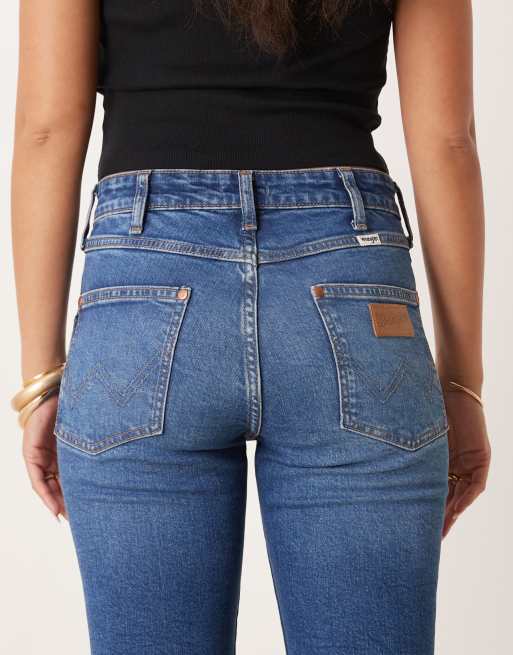 Wrangler - Piper - Skinny-fit jeans in mid-wash blauw, 5 van 5