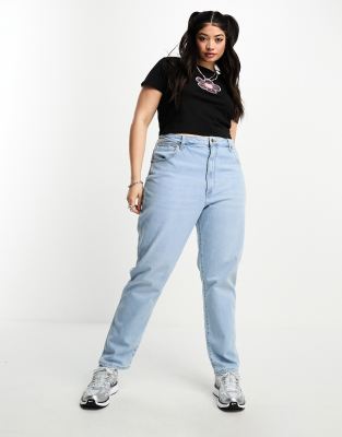 Wrangler Plus super wide leg jeans in blue dawn