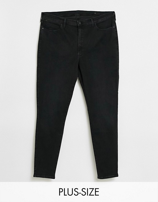 Wrangler Plus skinny stretch jeans in black