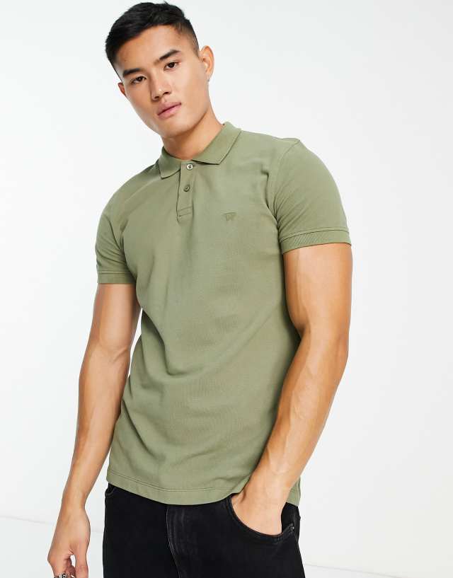 Wrangler polo in green