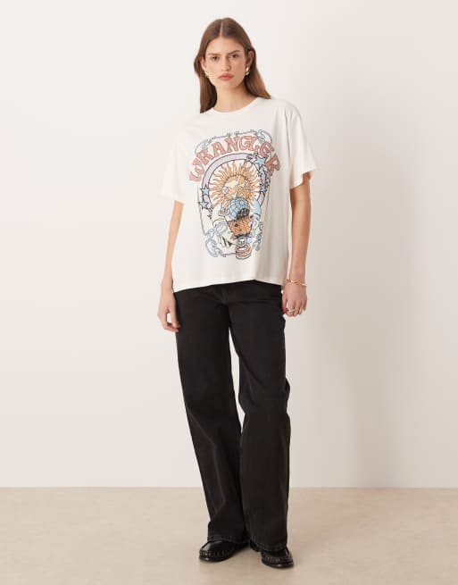 Wrangler - Råhvid girlfriend-T-shirt, 4 af 4