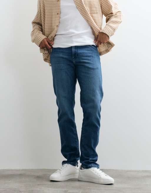 Wrangler - Redford - Jeans regular fit affusolati blu medio, 2 di 5
