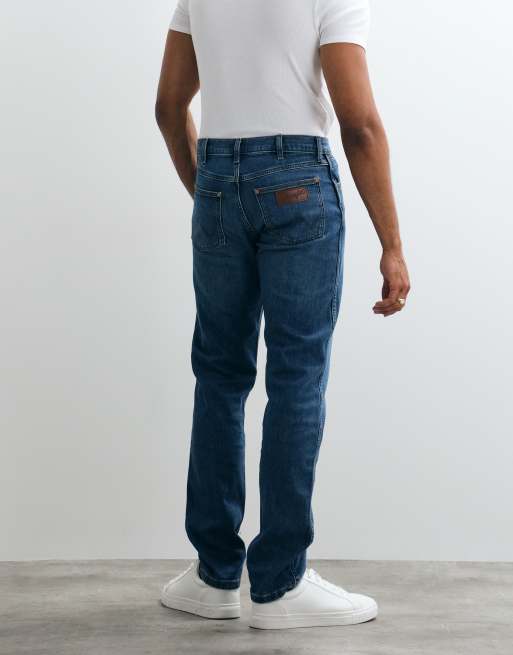 Wrangler - Redford - Jeans regular fit affusolati blu medio, 5 di 5