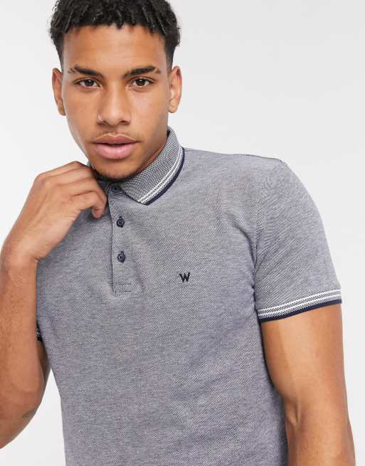 Wrangler refined polo shirt in navy | ASOS