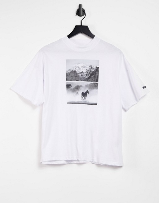 Wrangler relaxed t-shirt with graphic in white