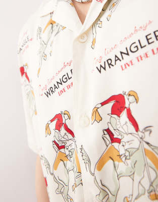 Wrangler Herren Resort Shirt Aus Baumwolle – Lässiges Freizeithemd Mit Batikprint