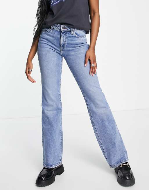 Wrangler retro flare jeans in bliss blue denim wash | ASOS