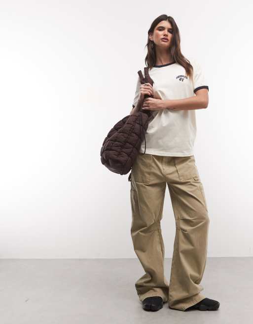 Wrangler ringer t-shirt in off white, 3 of 4