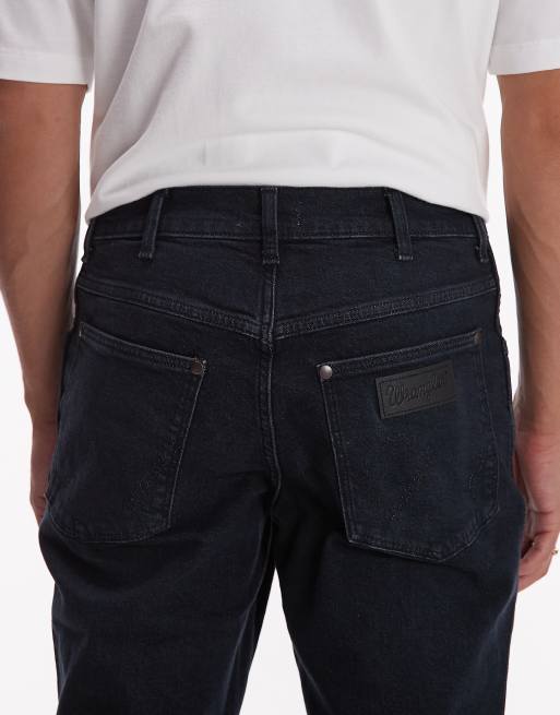 Wrangler River regular tapered fit jeans in washed dark blue, 3 of 5