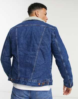 sherpa denim jacket wrangler