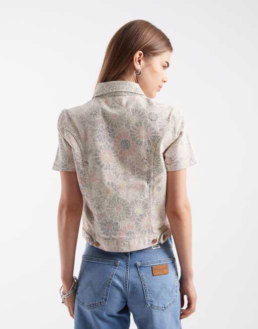 Wrangler shirt jacket in floral print, 3 of 4