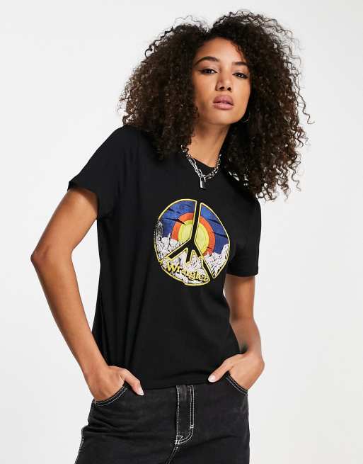 Wrangler short sleeve graphic t-shirt in black